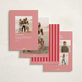 This is a berry holiday photo cards with standard by Inkblot Design called angled printing on recycled smooth signature in grand