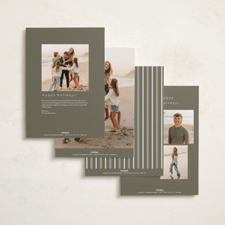 This is a sage holiday photo cards with standard by Nicole Walsh called harlow printing on signature in grand