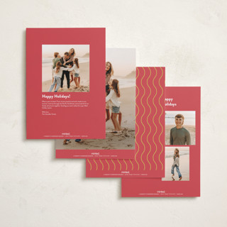 This is a chartreuse holiday photo cards with standard by Alston Foster called mirth printing on signature in grand