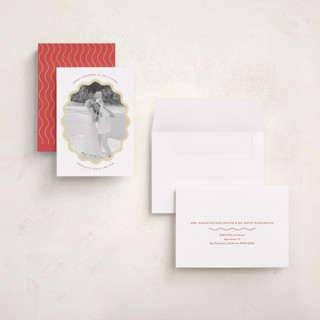 This is a chartreuse holiday photo cards with standard by Alston Foster called mirth printing on signature in grand