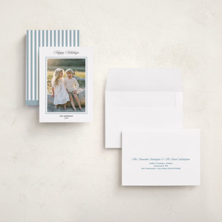 This is a sky holiday photo cards with standard by Annie Shapiro called heath printing on signature in grand