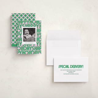 This is a candy holiday photo cards with standard by Up Up Creative called letters printing on signature in grand