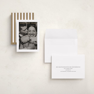 This is a caramel holiday photo cards with standard by Annie Chan called white border printing on recycled smooth signature in grand