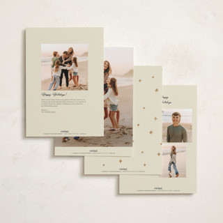 This is a champagne holiday photo cards with standard by Helena Vitto called shiny happy people printing on recycled smooth signature in grand