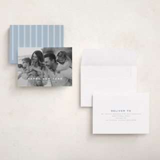 This is a cloud holiday photo cards with standard by Wildfield Paper Co called olympus printing on recycled smooth signature in grand