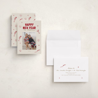 This is a wine holiday photo cards with standard by Cass Loh called pop & sparkle printing on recycled smooth signature in grand