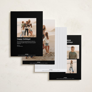 This is a snow holiday photo cards with standard by Design Lotus called holiday in type printing on signature in grand