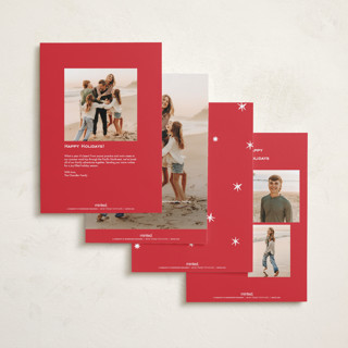 This is a cherry holiday photo cards with standard by Annie Clark called off script printing on signature in grand