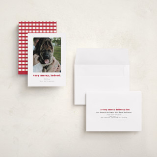 This is a peppermint holiday photo cards with standard by Kristen Knechtel called indeed printing on recycled smooth signature in grand