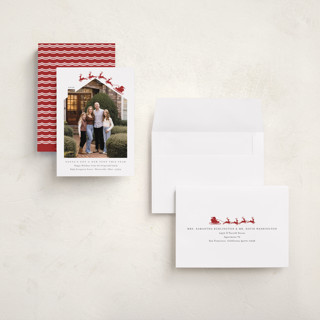 This is a rudolph holiday photo cards with standard by Heather Schertzer called new stop printing on recycled smooth signature in grand