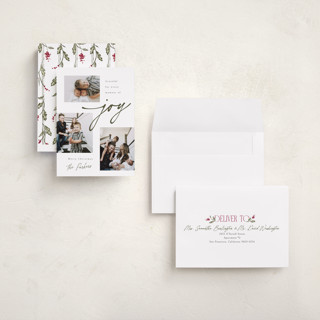 This is a snow holiday photo cards with standard by Robert and Stella called little moments of joy printing on recycled smooth signature in grand