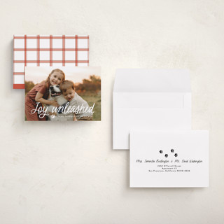 This is a snow holiday photo cards with standard by Annie Holmquist called unleashed printing on recycled smooth signature in grand