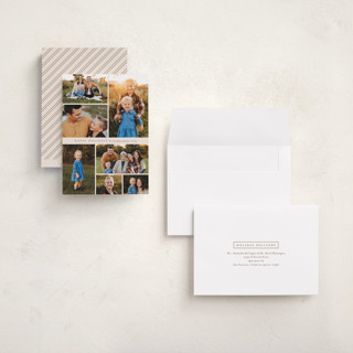 This is a chai holiday photo cards with standard by Jessica Williams called septet printing on recycled smooth signature in grand