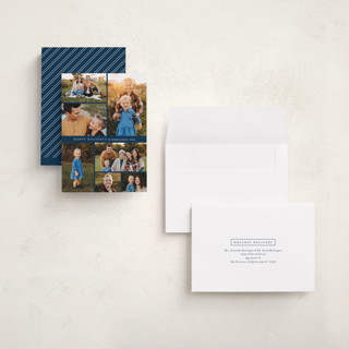 This is a midnight holiday photo cards with standard by Jessica Williams called septet printing on recycled smooth signature in grand