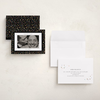 This is a popped holiday photo cards with standard by Pixel and Hank called confetti and sparkle printing on recycled smooth signature in grand