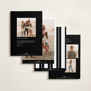 This is a snow holiday photo cards with standard by Owl and Toad called four cheers printing on signature in grand