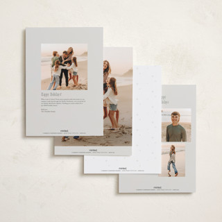 This is a vanilla holiday photo cards with standard by Blustery August called chronicle printing on signature in grand