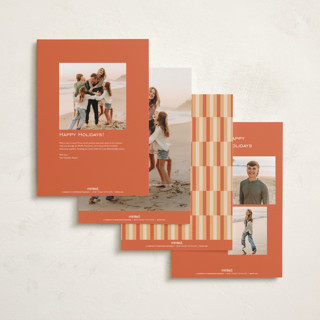 This is a apricot holiday photo cards with standard by Ekko Studio called classy cheer printing on recycled smooth signature in grand
