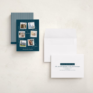 This is a blue jay holiday photo cards with standard by Heather Schertzer called for the archives printing on recycled smooth signature in grand