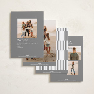 This is a vanilla holiday photo cards with standard by Charter Oaks Creative called dignified cheers printing on recycled smooth signature in grand