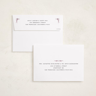 This is a rose holiday photo cards with standard by Gwen Bedat called modern tapestry printing on recycled smooth signature in grand