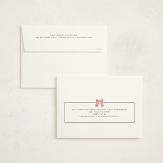 This is a spruce holiday photo cards with standard by Cindy Reynolds called watercolor bow printing on signature in grand