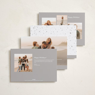 This is a snow holiday photo cards with standard by Kate Ahn called lively note printing on recycled smooth signature in grand