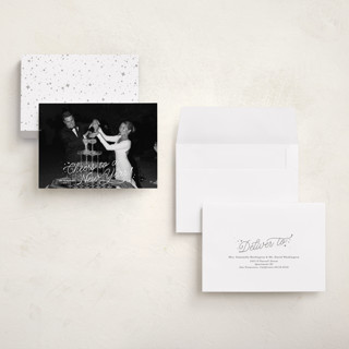 This is a snow holiday photo cards with standard by Kate Ahn called lively note printing on recycled smooth signature in grand
