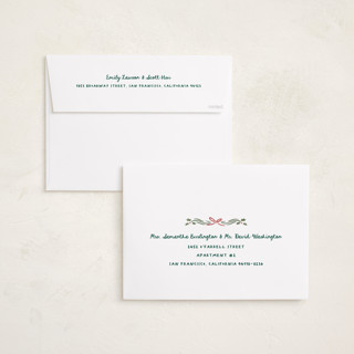 This is a fir holiday photo cards with standard by Chris Griffith called holiday gingham printing on recycled smooth signature in grand