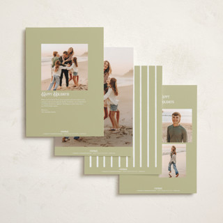 This is a sage holiday photo cards with standard by Melanie Kosuge called lafayette printing on signature in grand