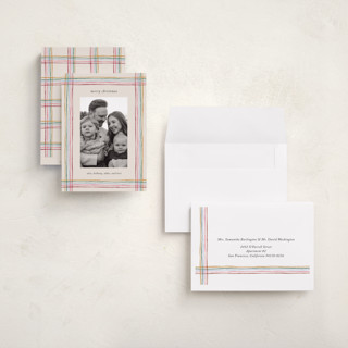 This is a gumdrop holiday photo cards with standard by Kercia Jane called merry little lines printing on signature in grand