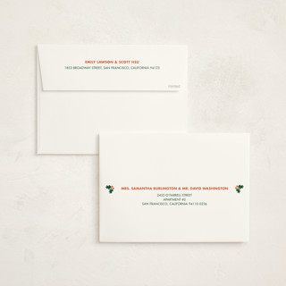 This is a cider holiday photo cards with standard by THE SOCIAL TYPE WHOLESALE called gingerbread dog house printing on signature in grand