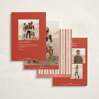 This is a candy cane holiday photo cards with standard by Susan Zinader called cheers to you printing on signature in grand