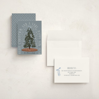 This is a sky holiday photo cards with standard by Maja Cunningham called snowglobe printing on signature in grand