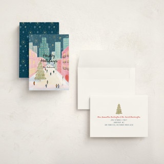 This is a evening holiday photo cards with standard by Elly called city printing on signature in grand