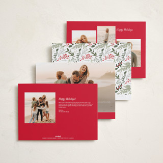 This is a candy cane holiday photo cards with standard by Susan Moyal called always merry printing on recycled smooth signature in grand