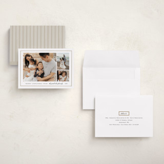 This is a snow holiday photo cards with standard by Amy Kross called sealed printing on signature in grand