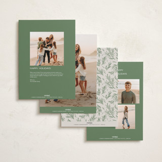 This is a fir holiday photo cards with standard by Everett Paper Goods called classically printing on recycled smooth signature in grand