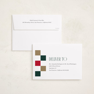 This is a classic holiday photo cards with standard by Nicoletta Savod called joyful trio printing on recycled smooth signature in grand