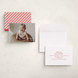 This is a snow holiday photo cards with standard by Everett Paper Goods called dolce printing on recycled smooth signature in grand