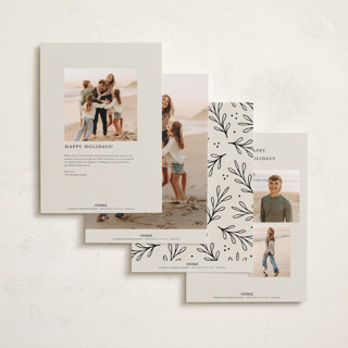 This is a cream holiday photo cards with standard by Kercia Jane called blessings of peace & joy printing on signature in grand