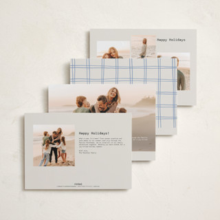 This is a snowfall holiday photo cards with standard by Kercia Jane called a cozy note printing on signature in grand