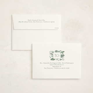 This is a wintergreen holiday photo cards with standard by Jennifer Wick called pines and pinecones printing on signature in grand