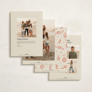 This is a tomato holiday photo cards with standard by Ani Somi called happy little holidays printing on signature in grand