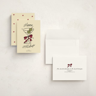 This is a holly berry holiday photo cards with standard by Helena Vitto called cin cin! printing on signature in grand