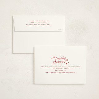 This is a garland holiday photo cards with standard by Wildfield Paper Co called retro candy stripe printing on signature in grand