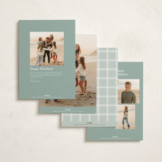This is a frost holiday photo cards with standard by Kate Ahn called with flourish printing on signature in grand