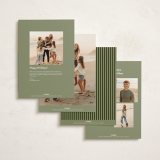 This is a balsam fir holiday photo cards with standard by Sara Hicks Malone called holiday move printing on signature in grand