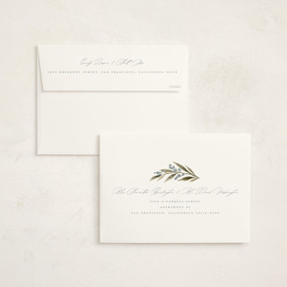 This is a juniper holiday photo cards with standard by Wildfield Paper Co called holly + cedar printing on signature in grand