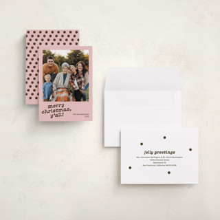 This is a candy holiday photo cards with standard by Megan Davis called pecos printing on recycled smooth signature in grand